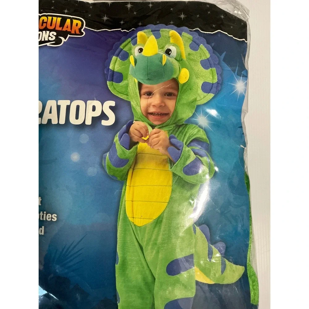 Spooktacular Creations Triceratops Baby Costume Green Dinosaur 18-24 Months NEW